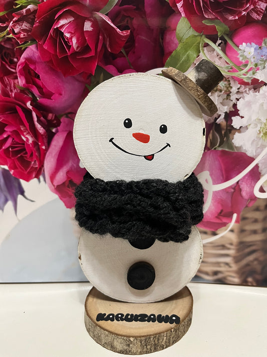 雪だるま　L　黒いマフラー